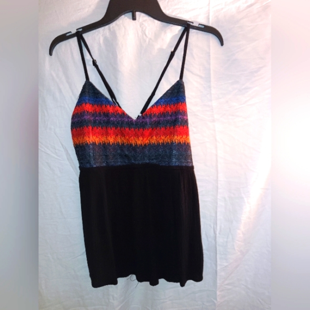 No Boundaries Tank Top Embroidered Cross Back